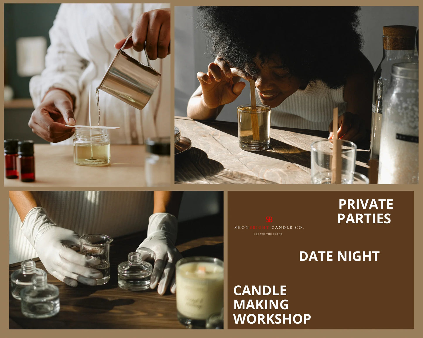 Wick + Mix Candle Making Workshop Private Party